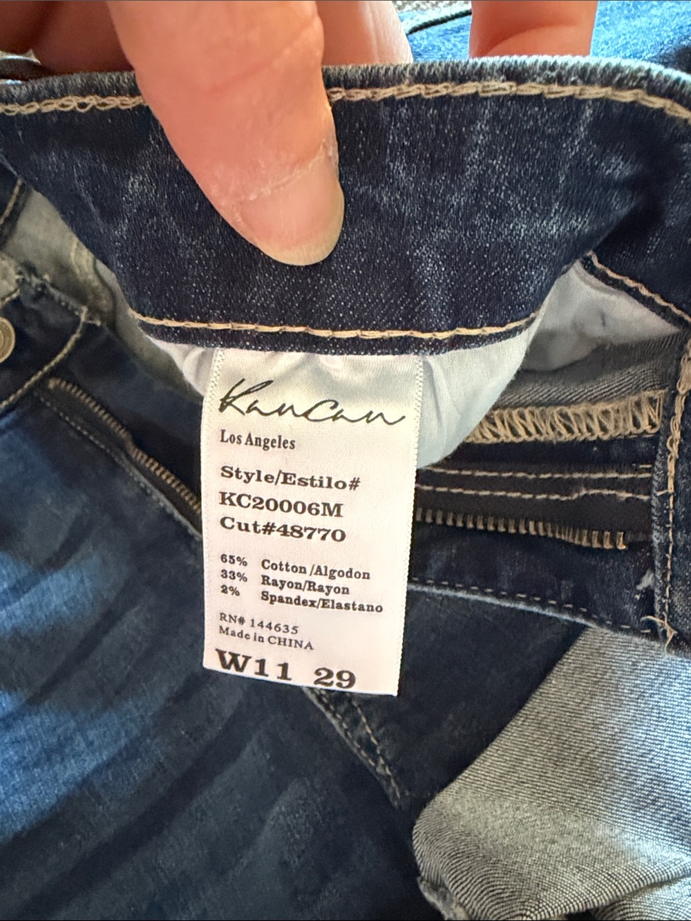 KanCan Dark Blue Rolled-Hem Denim Shorts - Picture 3 of 3